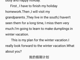 假期计划英语作文(暑假假期计划英语作文)