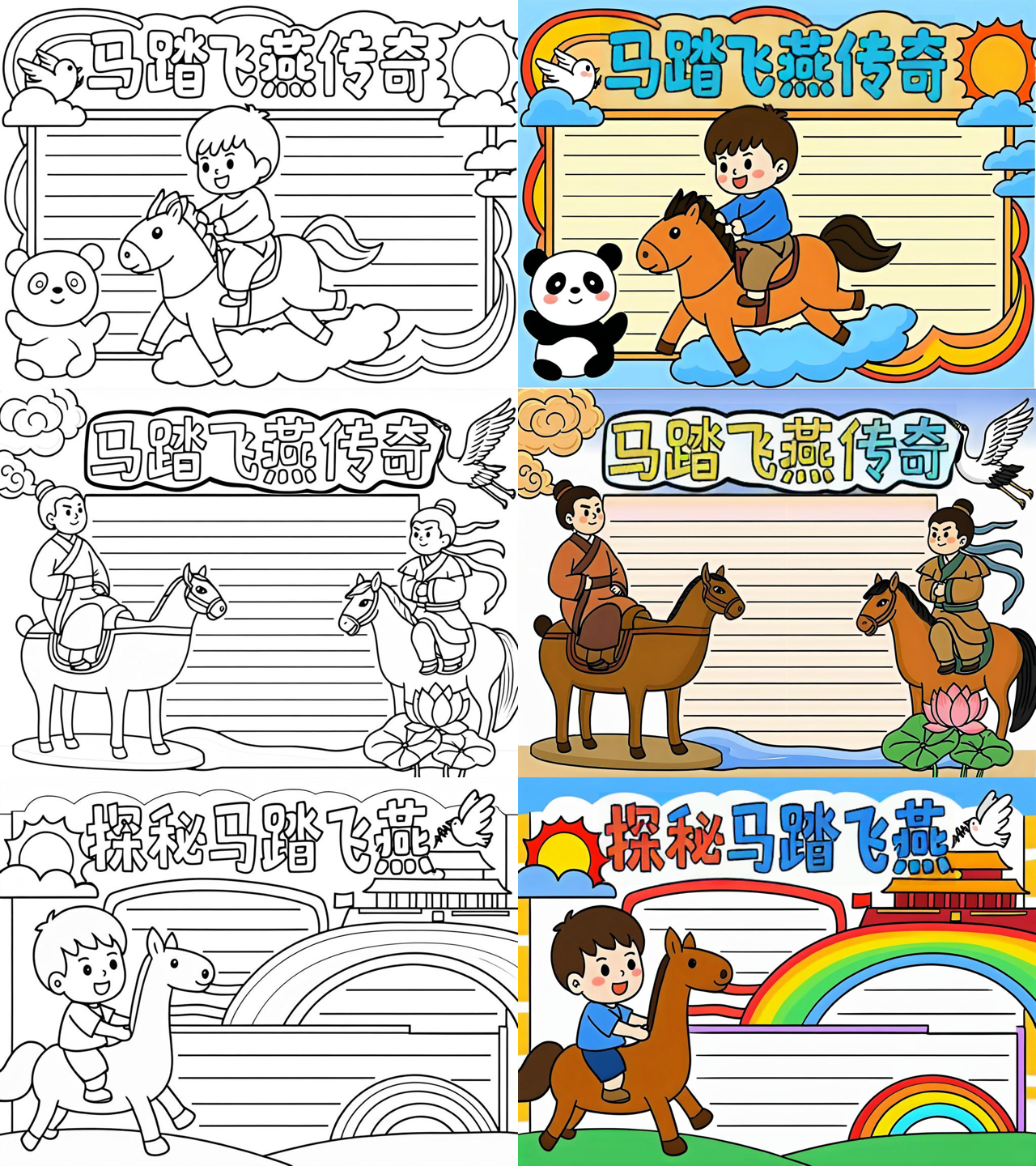 关于马的手抄报(关于马的手抄报简单漂亮) 关于马的手抄报(关于马的手抄报简单漂亮)